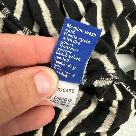 Apt 9 Womens Black Tan Striped 34 Sleeve Stretch Dress Size Large - Picture 5 of 6